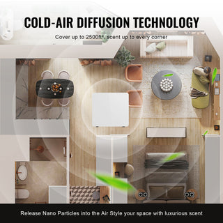 480ml Bluetooth waterless scent air machine cold air essential oil diffuser