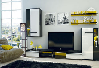 BLACK 4-Head Crystal Inspired Arc Floor Lamp | Modern Multi-Light Living Room Statement