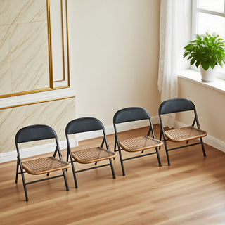 Rattan Chair Set of 4 | Woven Dining and Patio Seating Sets