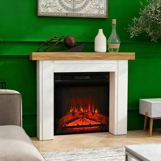 Fireplace Mantel, Freestanding Fireplace Surround with Leg for Electric Fireplaces