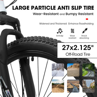 A27366 27 Inch Mountain Bike 21 Speed, Suspension Fork, Aluminum Frame Disc Brake, Mountain biking for both men and women.