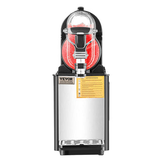 Commercial-Grade Slushy Machine (3L Single Bowl, 330W) - Frozen Drink Maker with Temp Control & Auto-Clean (Black)