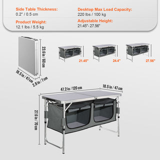 Folding camping kitchen table, view 10