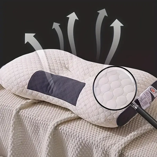 YBZ 3D Knitted Cotton Massage Pillow -white (2 pack)