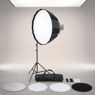 Parabolic Softbox, 33 in / 850 mm, Quick Release and Quick Fold, Lightweight and Portable, Universal Bowens Mount, 4 Lighting Effects, Fits for Professionoal Photography, Daily Filming