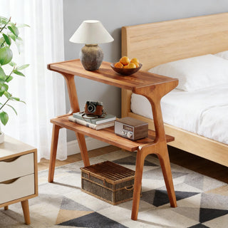 Contemporary and Farmhouse 2-Tier Side Tables - Stylish Bedside and End Tables