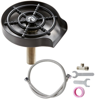 304 Stainless Steel Glass Rinser | 10-Jet Faucet Cup Washer for Sink