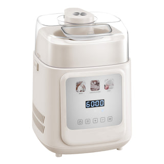 Upright Automatic Ice Cream Maker with Compressor, White