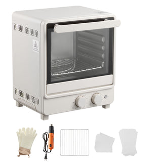 Sublimation Oven Machine, 13 Qt, Fits 20oz Tumblers, with 1 Heat Air Gun, 50 Shrink Films, 1 Tape and 2 Heat Gloves, Oven for Sublimation Blank Tumblers, Mugs, Bowls, Off-White