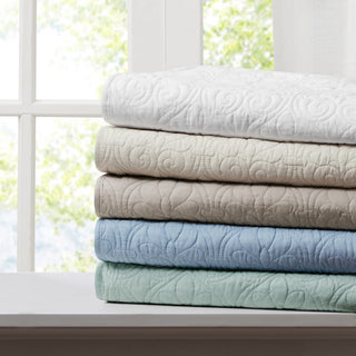 Oversized Quilted Throw Khaki 60x70'