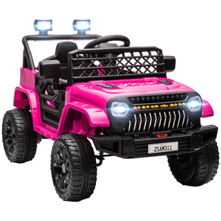 Qaba 12V Ride On Truck UTV - Kids Electric Car with Remote, Pink