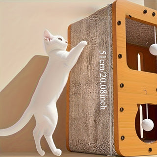 Extra-Large Cat Villa & Vertical Scratching Post | Two-Storey Cat Tower for Multi-Cat Households