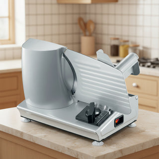 Electric Deli Meat Slicer for Home Use - 7.5" Stainless Steel Blade, Adjustable Thickness Food Slicer for Meat, Cheese & Bread (Silver)