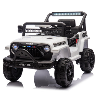 12V kids ride-on electric truck white, view 7