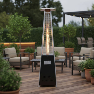 48,000 BTU Patio Heater Propane Outdoor Heater with Wheels & Cover – Garden, Terrace, Poolside, Commercial & Residential Use