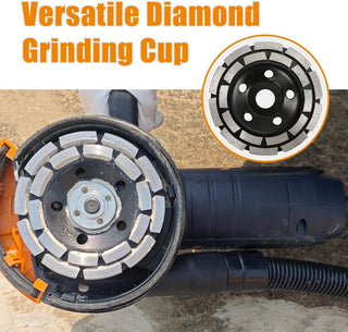  1500W Concrete Surfacing Grinder | 5" Variable Speed Angle Grinder Kit
