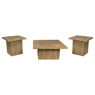 Exeter mango square 3-piece coffee table set, view 4