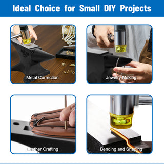 25 LBS (11kg) Single Horn Anvil – High Hardness Cast Steel Blacksmith Anvil with Stable Base – Rugged Metal Working Tool for Shaping, Bending & DIY Craft Projects