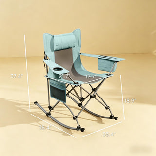 Set of 2 Portable Chair,Rocking Camping Chairs,Folding Rocking Camping Chairs