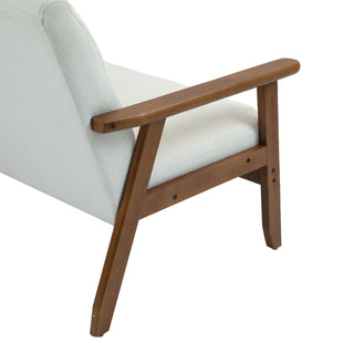 COOLMORE Mid-Century Modern Solid Loveseat Sofa Upholstered Linen Loveseat, 2-Seat Upholstered Loveseat Sofa Modern Couch