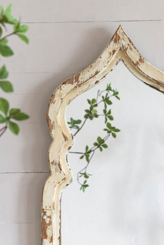 19x1.6x73.2' Oversized Full Length Floor Mirror, Vintage White Shabby Chic Wooden Frame for Leaning, Bedroom, Living Room