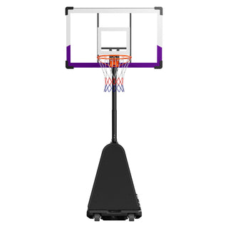 Portable Basketball Stand, 10 ft Height Adjustment Basketball Hoop & Goal, Basketballs Hoop Outdoor with 48 inch PC Backboard for Kids, Adults in Schools, Parks, Indoor & Outdoor Use