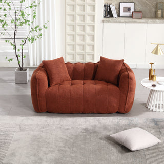 Soft Beanbag Chair with High Resilience Foam Core, Comfortable Square Recliner Sofa for Two People, Ideal for Games, Reading, and TV in Living Room or Family Room