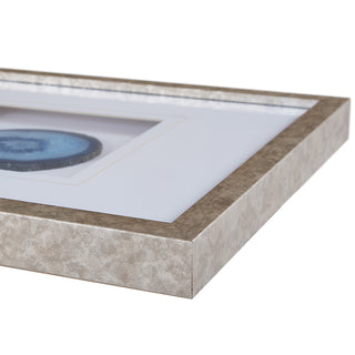 Genuine blue agate stone framed wall art, view 3