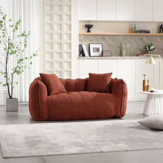 Soft Beanbag Chair with High Resilience Foam Core, Comfortable Square Recliner Sofa for Two People, Ideal for Games, Reading, and TV in Living Room or Family Room