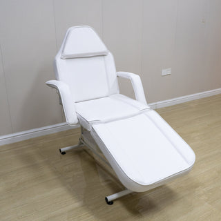 Adjustable 3-Section Tattoo Chair for Client – 72" Esthetician Facial Bed, Lash & Spa Chair for Salon, White