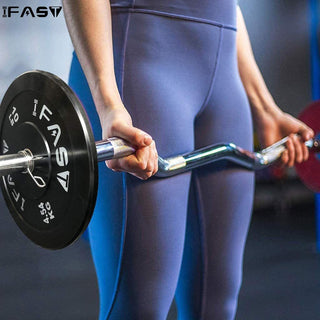 Barbell Bar for 2' Olympic Plates, Home Gym Weightlifting Bar 4Ft Solid Chrome Weight Bar Fitness Training Curl Barbell