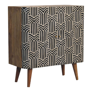 Artisan Furniture Solid Wood Edessa Bone Inlay Cabinet