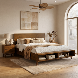 King platform bed frame, view 14