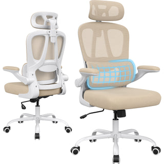 Ergonomic Office Chair with Headrest & Lumbar Support – High Back Swivel Desk Chair for Home Office, Bedroom & Study