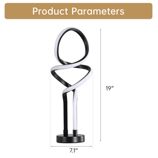 Small Unique Bedside Dimmable LED Table Lamp with Plug, Modern Desk Lamp for Girls Room, Living Room, Dresser