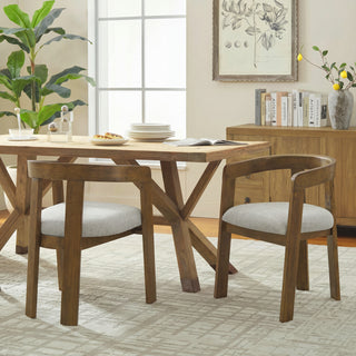 Modern barrel dining chairs set of 2, view 2