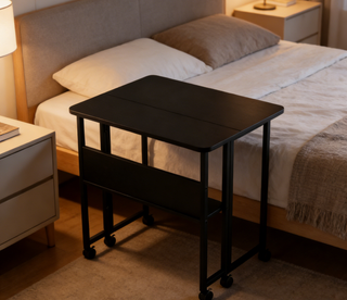 Folding Desk Small Foldable Desk for Small Space, 31.5 Inches Writing Computer Desk in Study, Home Office Foldable Office Desk for Bedroom 80*58,black