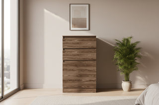 Cassel 2-Drawer Dresser in Dark Walnut - Modern Minimalist Bedroom Storage
