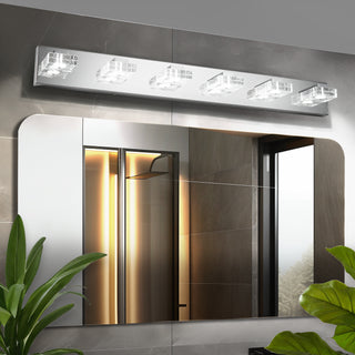 38 inch chrome 6-light LED vanity light, view 2