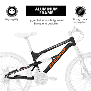 A26207 26-Inch Steel Frame Mountain Bike - 21-Speed Full Suspension Unisex MTB