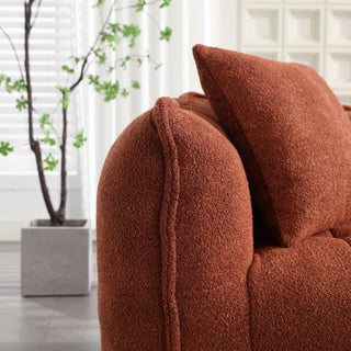 Soft Beanbag Chair with High Resilience Foam Core, Comfortable Square Recliner Sofa for Two People, Ideal for Games, Reading, and TV in Living Room or Family Room
