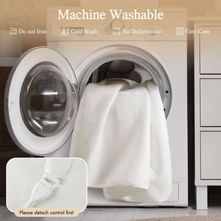 Best Queen Heated Mattress Pads | 1-Piece White Electric Bed Warmers