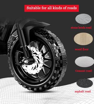 Electric Motorcycle for Kids, kids ride on  motorcycle,  12V  Electric Dirt  Bike with Training Wheels, Hand Racing   Foot Brake,PU seat,   Ride on Motorcycle for  3~6 years Boys Girls gift