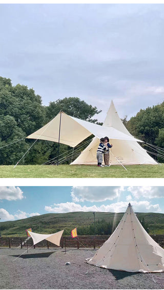 SAM&HAIBEI 9.85ft Bell Tent - 4 Season Glamping & Hot Tent