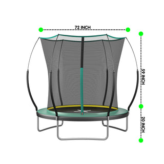 YC 6FT Springfree no Gap Trampoline- Green