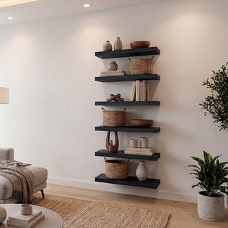 24' x 10' Floating Wall Shelf, Wall-Mounted Display Ledge for Living Room, Bedroom or Office Storage