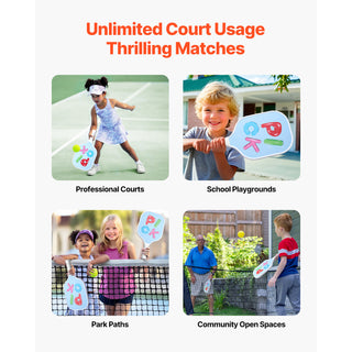 Kids Fiberglass Pickleball Paddle Child Size Lightweight Honeycomb Racket