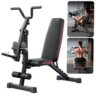 Weight Bench for Home Gym, Upgrade Multi-Functional Adjustable Workout Bench with Leg Kick And Back Pull-Down Functions