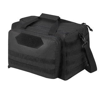 Tactical Gun Range Bag for 3 Pistols | Single Shoulder Strap | Black