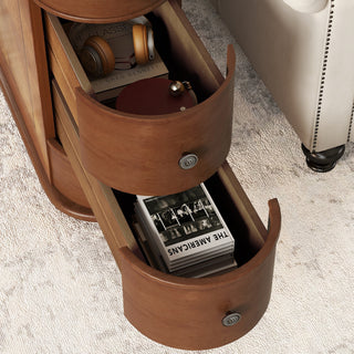 End Table with Charging Station – Sofa Side Table with Drawers, No Assembly Required, Modern Bedside & Living Room Table (Arrival 2025/4/16)